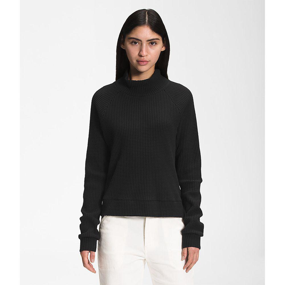 The North Face Mock Neck Chabot Γυναικεια Μπλούζα Με Μακρύ Μανίκι - Μαυρα (MBQS52396)